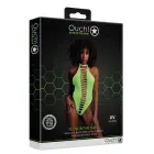 Neon augsta piegriezuma bodijs – zaļš – One Size Foto 1