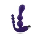 Vibrējošs anālais dildo – 15.5 cm – Violets Foto 1