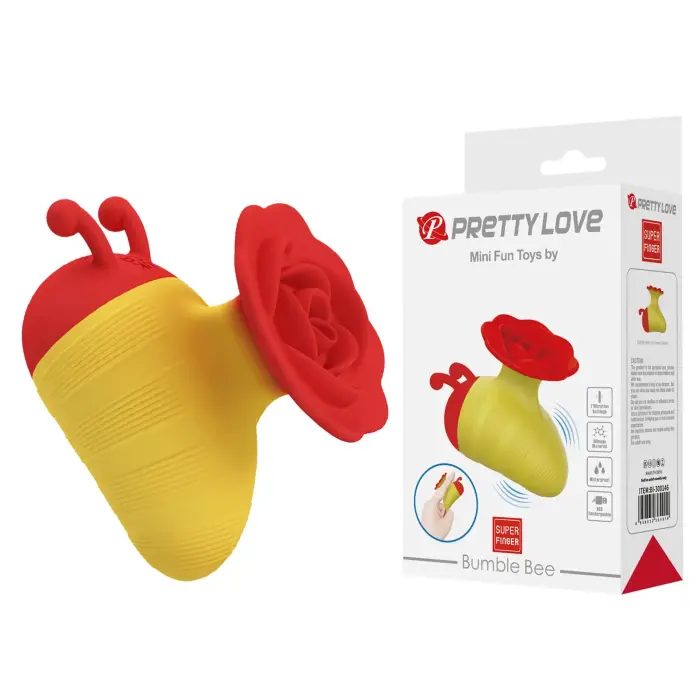 Pretty Love Bumble Bee – mini vibrator – 7 vibration programs – yellow/red