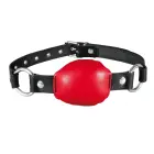 Silence Leather O-Ring Gag – Red — Photo 1