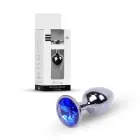 Plug-Jewellery Dark Silver anālais spraudnis ar tumši zilu akmeni – 7 cm (2.8″) — Foto 10