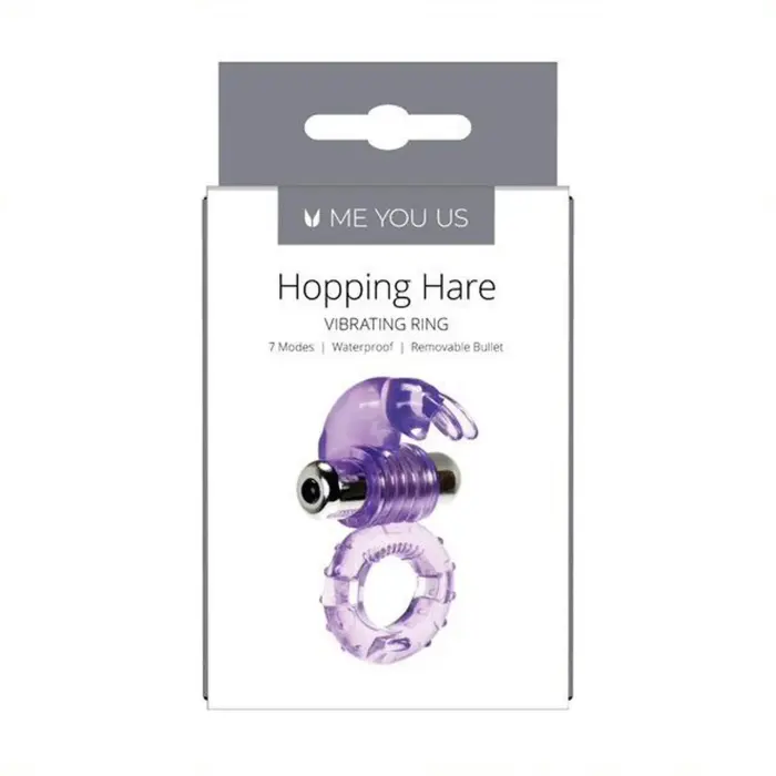 Me You Us Hopping Hare Vibrating Cock Ring – Purple