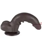 LoveToy Sliding Skin Dual Layer Dong – реалистичный двухслойный фаллоимитатор – TPE – чёрный – 21,6 см — Фото 13
