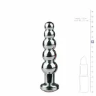 Rimba aliumininis analinis kištukas Clear Crystal – 7 cm – sidabrinė — Nuotrauka 4