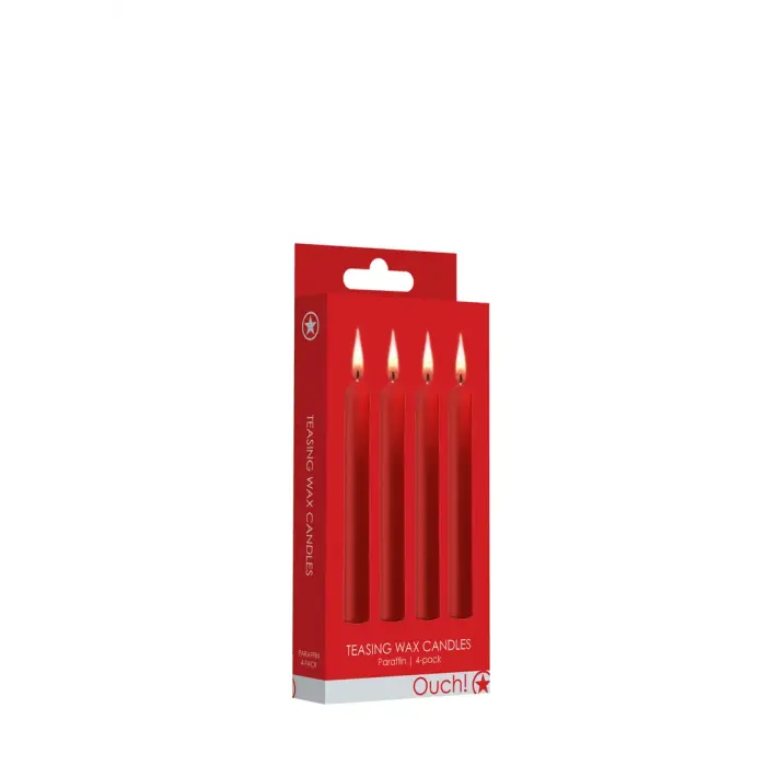 Ouch! Teasing Massage Candles – Red – 4 pcs.