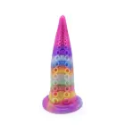 Kiotos Monstar Beast tumsā spīdošs dildo – 20.5 cm (8″) – Daudzkrāsains — Foto 5