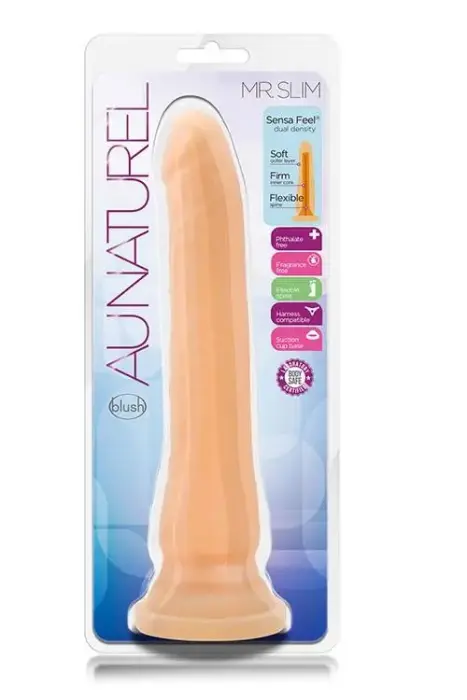 Au Naturel Mr. Slim dildo – 20 cm (8″) – miesas krāsa