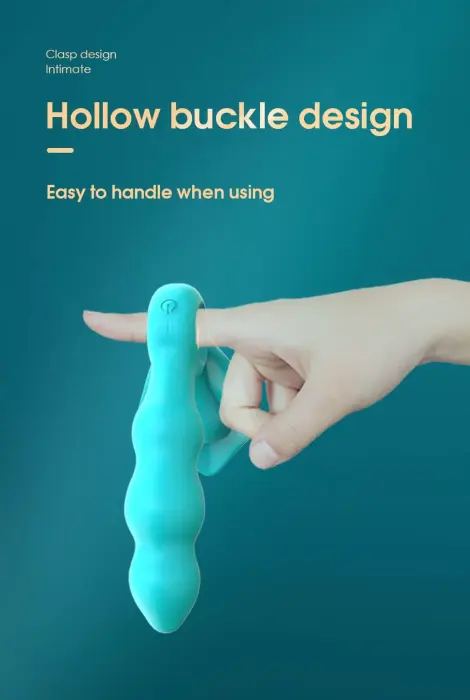 Stymulator-Angelo meeste prostata kolmekordse stimulatsiooni dildo – 15 cm – Sinine Photo