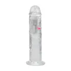 RealRock LED vibreeriv dildo iminapaga – 20 cm (8″) – läbipaistev — Foto 3