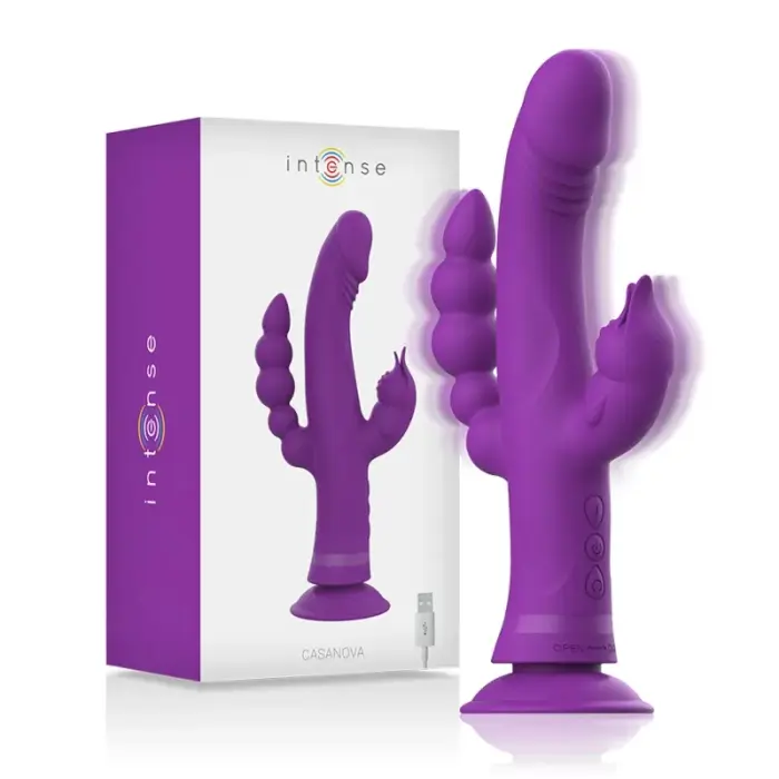 Вибратор Intense Casanova Triple Motor Silicone System – 11 см (4.3″) – фиолетовый