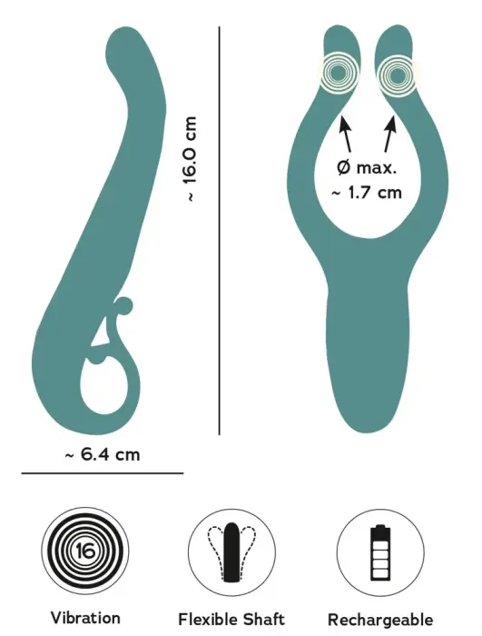 The Magician Multi vibrators – 16 cm – rozā Foto 11