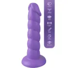 Playhouse Spiral Tease realistiškas vibruojantis dildo su pulteliu – silikonas – L – violetinis — Nuotrauka 7