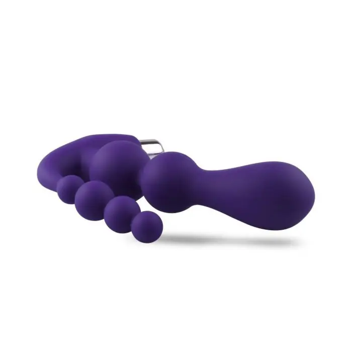 Vibrējošs anālais dildo – 15.5 cm – Violets Foto 3