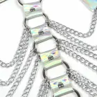 Subblime 953737 Chest Harness Silver with Rings and Chains, One Size — Photo 8