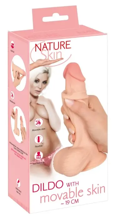 NS Realistic Dildo with Movable Skin – 19 cm (7.5″)