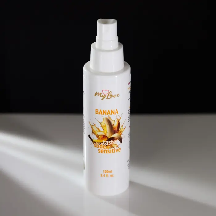 MyLove Taste-slide Sensitive banānu lubrikants ar garšu – 100 ml Foto 6