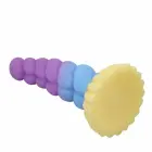 POWER MONSTERS Unicorn – fantaasialine silikoon-dildo – spiraalikujuline, kolmevärviline – 22 cm / Ø 5 cm — Foto 6
