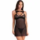Livco Corsetti Fashion Krolina LC 90734 Black Chemise & Thong Set – L/XL — Photo 1