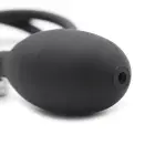 Piepūšams gluds dildo – melns Foto 4