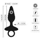 ANOS elastīgs teksturēts anālais spraudnis – 14.8 cm (5.8″) – Melns — Foto 10