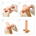 Love Toy Natural Vibrating Silicone Extender – 19 cm (7.5″) – Skin — Photo 7