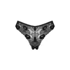 Obsessive Serena Love gėlėtos nėrinių kelnaitės – juodos – XS/S — Nuotrauka 4