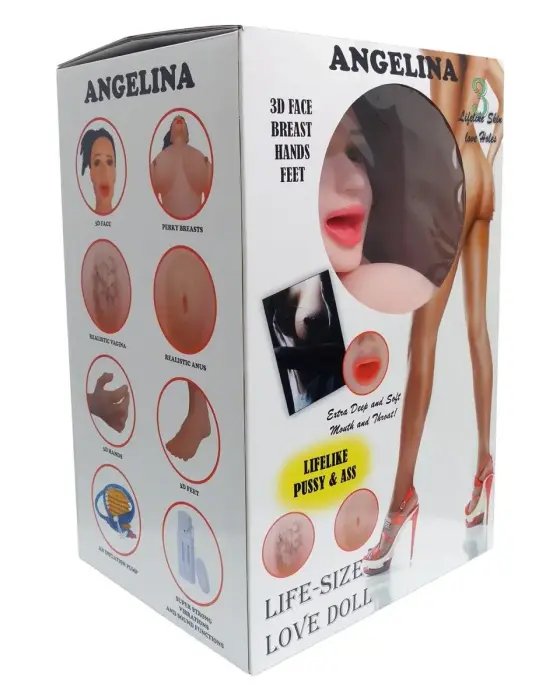 ANGELINA 3D piepūšamā mīlas lelle – vibrējoša Foto 10
