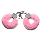 Cuffed in Fur pūkaini metāla rokudzelži – rozā — Foto 3