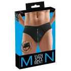 Svenjoyment Herren Jock – men's matte-look jock with zip and fold-up mesh back – black – S — Photo 1