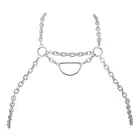 Svenjoyment men's metal chain chest harness with D-ring – silver — Photo 6