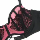 SUBBLIME 955588 rozā tīkliņa un lakādas krūštura komplekts – L/XL — Foto 8