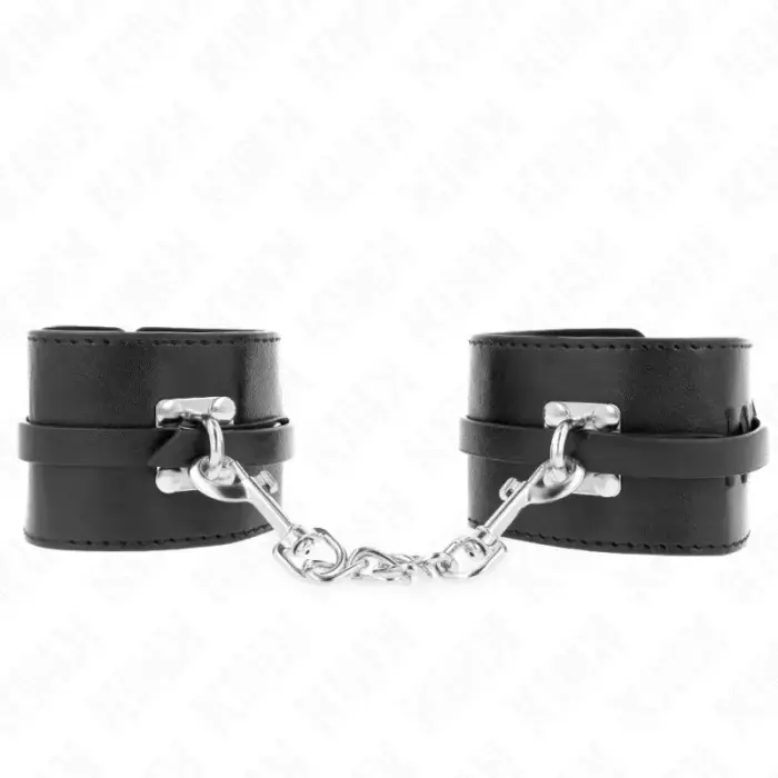 KINK Deluxe регулируемые запираемые фиксаторы для запястий – чёрные