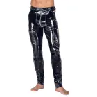 Black Level Men's Vinyl Trousers with Metal Details – Black – L — Photo 2