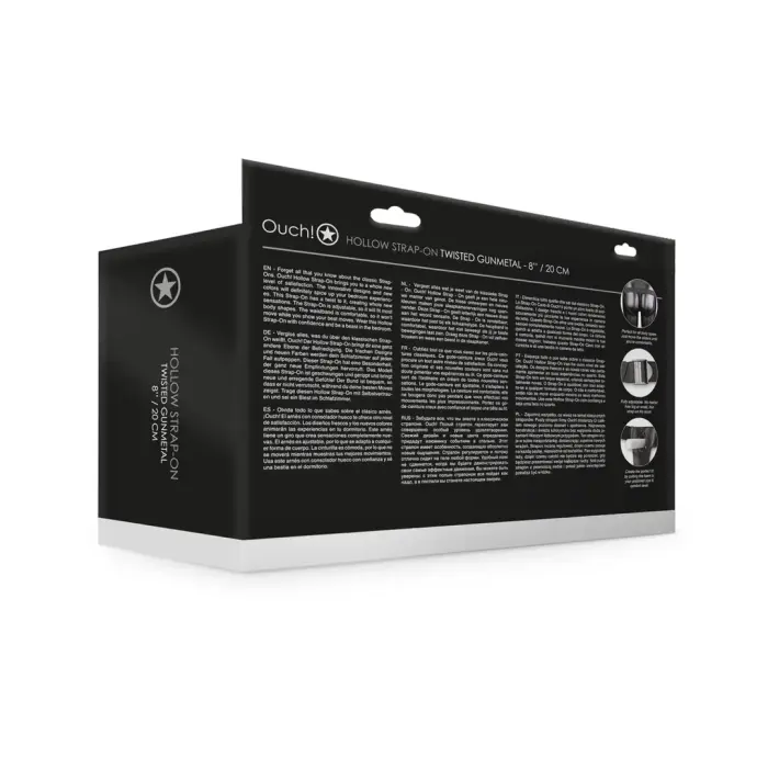 Twisted Hollow Strap-On – pelēks Foto 2