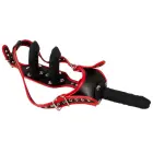Bad Kitty strap-on diržai su 3 silikoniniais dildo – 14 cm (5.5″) — Nuotrauka 3