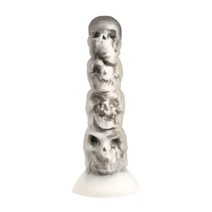 Tower of Doom – skull tower fantasy silicone dildo – grey