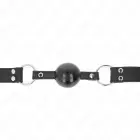 KINK Soft Silicone Ball Gag 4cm with Adjustable Leatherette Strap – Black — Photo 3