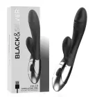 Black&Silver Kaleb Dual Motor Vibrator – 20 cm (7.9″) – Black — Photo 1