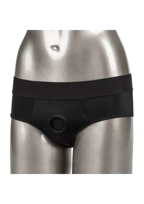 Her Royal Harness atviro nugaros dirželio stiliaus diržas – juodas – L/XL