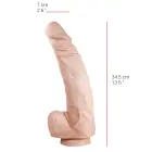 Dildorama 515 Line reālistisks dildo ar piesūcekni – 33 cm (13″) – Miesas krāsa — Foto 3