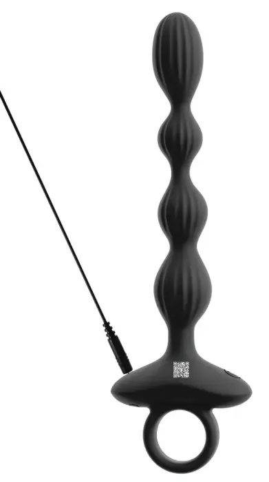 ANOS elastīgas anālās bumbiņas – 21.1 cm – Melns Foto 16