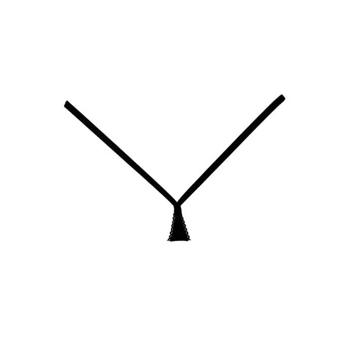 Sametist stringid – mustad – One Size Photo