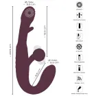 Javida Strapless Strap-On Flic dubultais vibrators – rozā — Foto 11