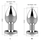 Stymulator Rechargeable USB Vibrating Anal Plug with 10 Functions – 8.4 cm (3.3″) – Silver — Photo 5