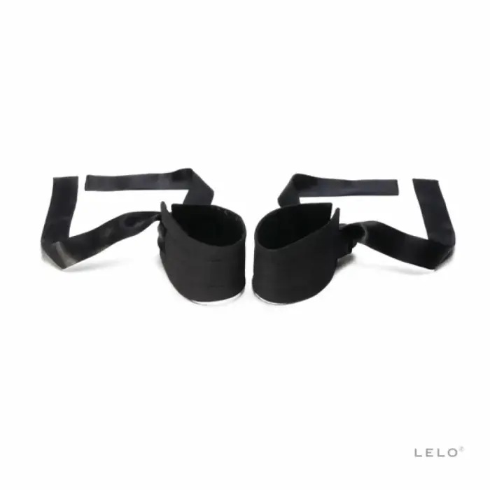LELO Etherea шелковые наручники черные – роскошные фиксаторы с замшевой и шелковой отделкой