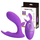 PRETTY LOVE Idabelle valkājams vibrators ar diviem motoriem un pulsa viļņiem – 18 cm (7″) – violets Foto 1