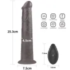 Dual Layered Platinum Silicone Rotator Dildo – 25 cm (10″) – Clear — Photo 2