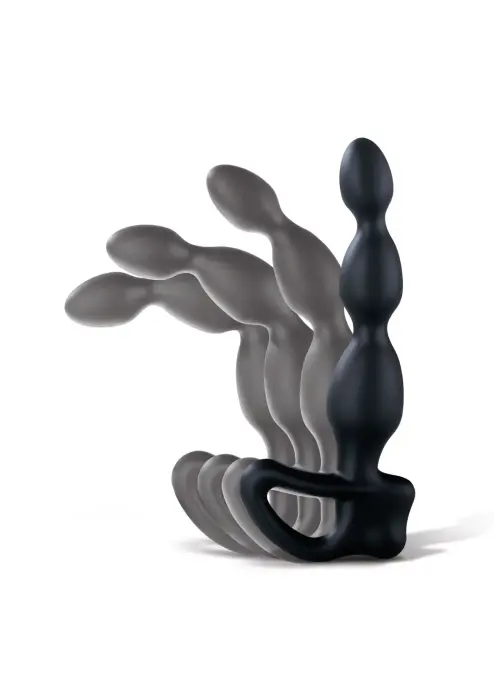 Mystim Big Bend-It Floating Egg Trio elektrostimulācijas prostatas stimulators – melns Foto 5