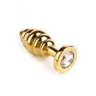 Twister Butt Plug – M – Gold — Photo 1