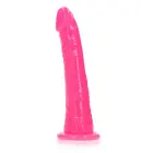 Slim realistiškas dildo su siurbtuku – 15.5 cm (6″) – šviečiantis tamsoje Photo